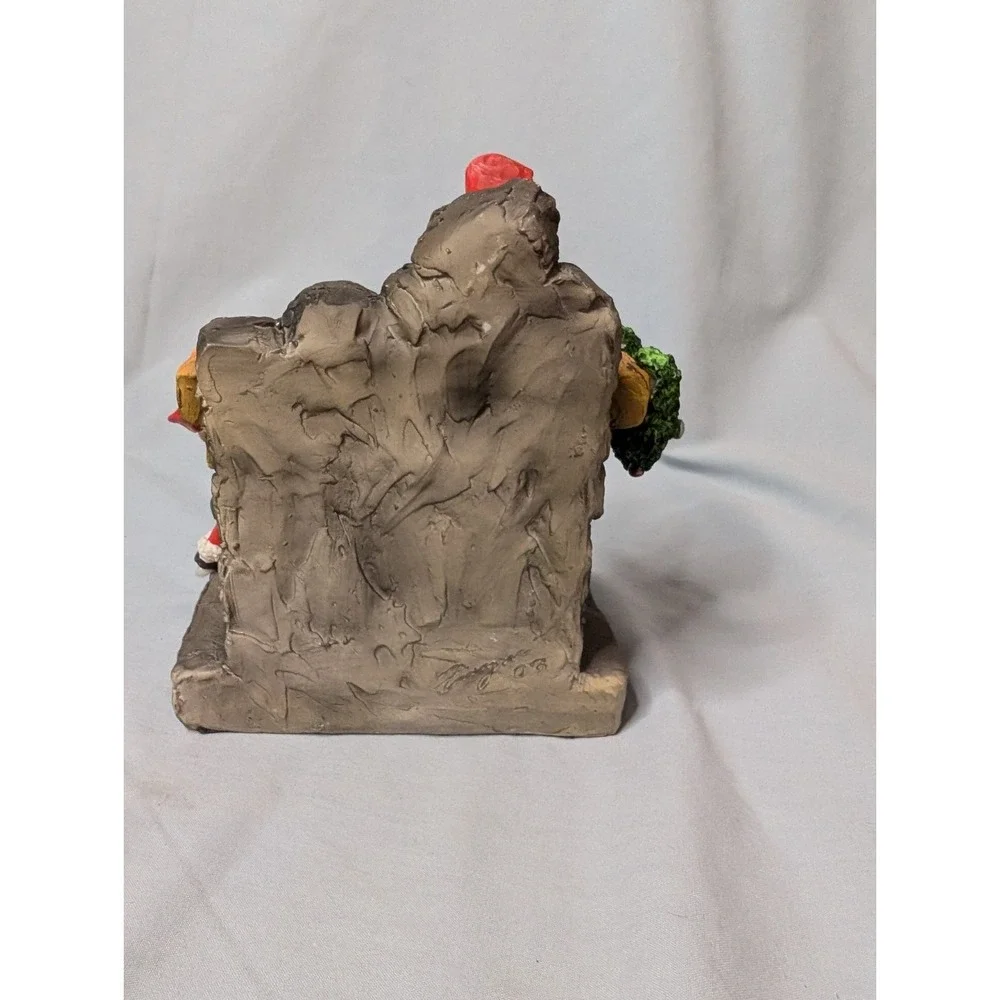 Santas Up In Flames Elves On Fireplace Figure Christmas Holiday‎ Figure